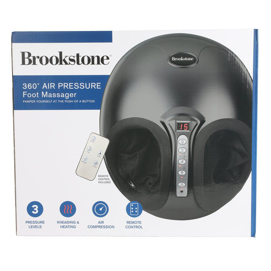 BROOKSTONE 360-DEGREE AIR PRESSURE FOOT MASSAGER