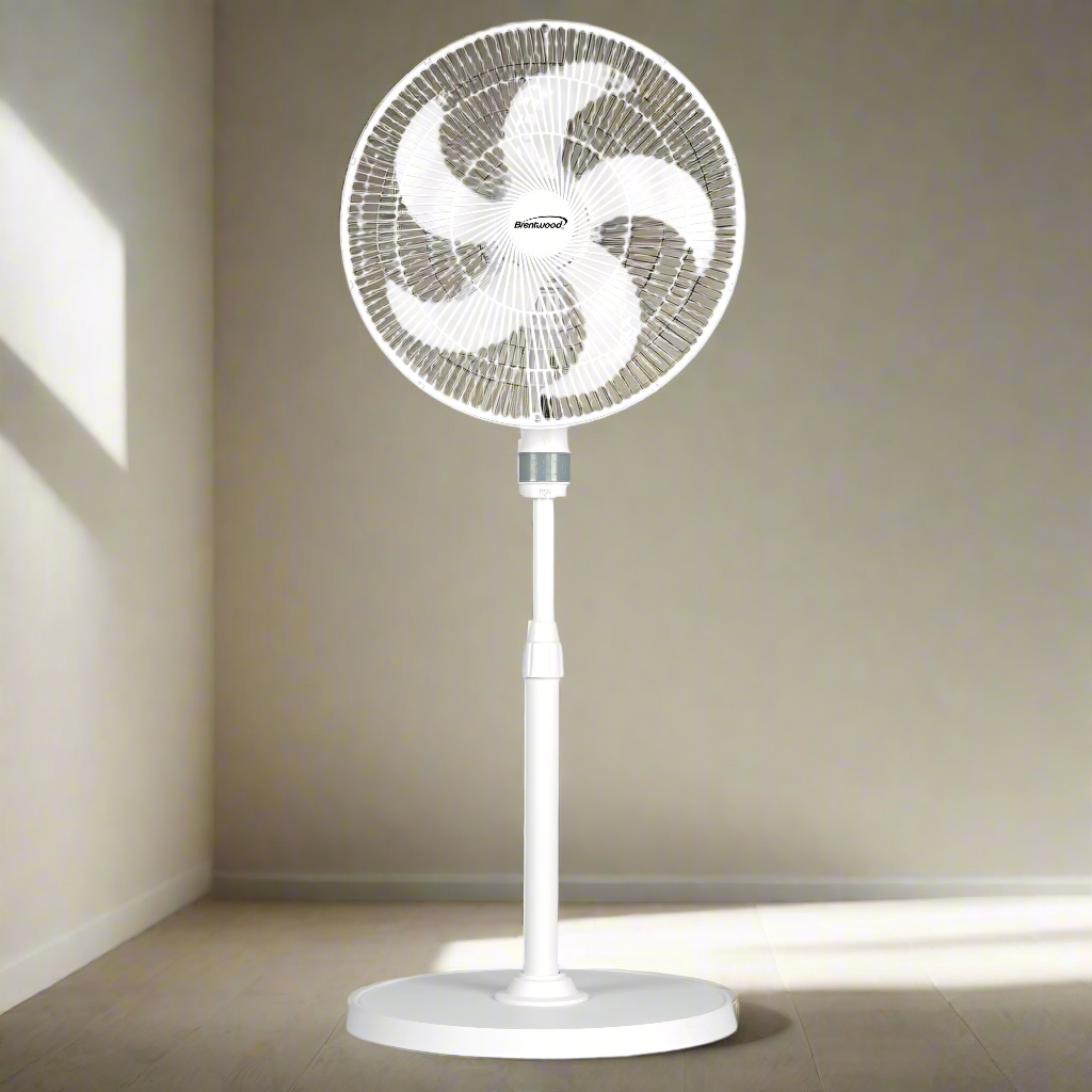 BRENTWOOD 5 BLADE 3 SPEED 16” OSCILLATING FAN