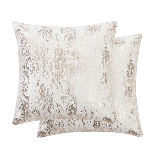 2-Pack Metallic Jacquard Decorative Pillow Set 18”x18”